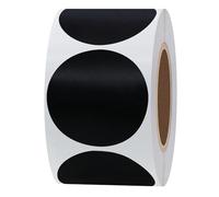 Hylabelest Black Labels 38mm Round Color Coding Dots Stickers Total 500 Per Roll (Black)