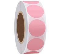 Hylabelest Color Coding Dot Labels 25mm Round Natural Paper Pink Stickers Adhesive Label 1,000 Per Roll (Pink)