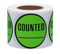 Hylabelest Counted 2 inch Round Inventory Control Stickers 300 Labels on a Roll