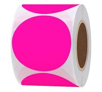Hylabelest Fluorescent Pink Round Stickers 2 Inch Color Coding Dots Labels Total 300 Per Roll (Fluorescent Pink, 2")