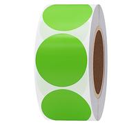 Hylabelest Round Direct Thermal Labels for UPC Barcodes Self-Adhesive Address Shipping Thermal Stickers (Green, 1.5 inch)