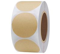 Hylabelest Round Kraft Paper Sticker Packaging Seals Crafts Wedding Favor Tag Toppers Labels 500 Total Per Roll (1.5")