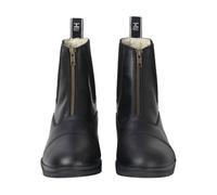 HyLAND Black Fleece Lined Wax Leather Zip Jodhpur Boot - Size 4