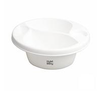 Hylat Baby Baby Wash Bowl for Changing Table, 3 Compartments, for Easy Baby Washing from 0 Months, White, Oval