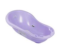Hylat Baby Bath for Newborns and Babies up to 12 Months with Plug and Non-Slip Mat Made of BPA-Free Plastic Length 84 cm Purple with Yeti Motif
