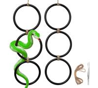 HYLEBOR 2PCS Snake Climbing Rings for Ball Python, Enrichment Toys for Corn Snake, Decorative Habitat Accessories for Reptile Tanks, Suitable for Terrariums, Bearded Dragons, Geckos, Lizards, Parrots
