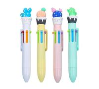 Hyleon Cactus Cute Pens Multicolour, 6 in 1 Multicoloured Pen for Kids and School, Fun Multi Colour Pen for Notes, Drawing and Journaling