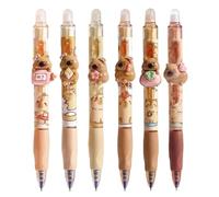 Hyleon Erasable Pens, 6Pcs Cute Capybara Pens, 0.5mm Fine Tip Blue Ink, Quick Dry And Smooth, Adorable Stationery Writing Pens for School, Office Kids Students Girls
