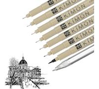 Hyleon Micro Fineliner Art Drawing Pens, 8Pcs Black Fineliner Pens Set, Waterproof Fine Line Pen Suitable for Drawing Creation Sketching Drawing and Hand Drawn Illustration