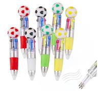 Hyleon Multi Coloured Pens All in One, Party Bag Pen, 4 in 1 Football Sport Pen, Pens Multicolour, 8Pcs 0.5mm Ballpoint Pen for Office Sport Lover Back to School Classroom Office Sport Gifts