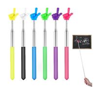 Hyleon Telescopic Teachers Pointer, 6Pcs Finger Pointer Stick, Mini Children Finger Reading Pointer Stick, for Elementary School Kindergarten Teacher, Classroom Supplies