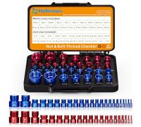 hylissus 44pcs Nut and Bolt Thread Checker Set - 23 Inch & 21 Metric - Aluminum Thread Gauge Set