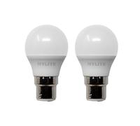 HYLITE 4.9W G45 Low Energy LED Bulb 2 Pack - 450 Lumen Warm White 3000K Small Round Light - 40W Equivalent B22 Bayonet Cap - Energy Saving, Instant Full Brightness, No Flicker, Long Life