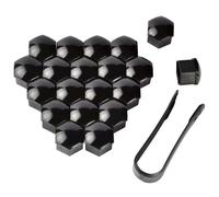HYLLYP 20pcs Wheel Bolt Nut Covers for Audi SQ6 e-tron 2024, Hexagonal Tire Nut Covers With Removal Tool Set(17MM),Black
