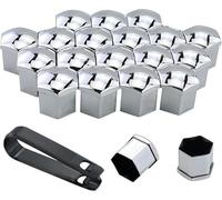 HYLLYP 20pcs Wheel Bolt Nut Covers for BYD Sealion 7 07 2024 2025, Hexagonal Tire Nut Covers With Removal Tool Set(17MM),Silver