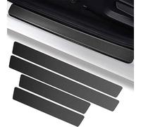 HYLLYP 4 Pcs Carbon Fiber Car Door Sill Protector Strips for VW Tiguan 2 II & Allspace 2017-2024 (5-Türer SUV), Car Door Edge Strip, Non Slip Anti Scratch Scuff Styling Welcome Pedal
