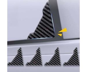 HYLLYP 4Pcs Car Door Corner Protector for Audi e-tron GT, Edge Guard Carbon Fibre PVC Anti-Collision Flexible Bumper Stickers