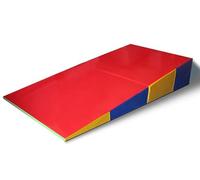 HYLMF Wedge Tumbling Mat/Folding Incline Gym Mat/Tumbling Cheese Wedge Mat For Gymnastic,Martial,Cheerleading,Dance Yoga Stretch Training Practice,Kids(Size:120x60x30cm)
