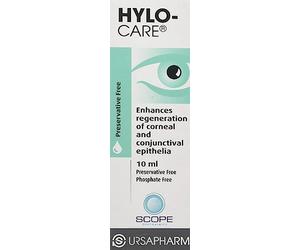 HYLO Care - Preservative Free Lubricating Eyedrops - with Sodium Hyaluronate and Dexpanthenol to Aid Healing of Eye Surface After Surgery or Injury - 10ml