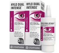 Hylo Dual Intense - 2 Pack - Eye Drops for Long-Lasting, Intensive Lubrication and Instant Relief for Itchy, Burning Sensation and Severe Dry Eyes - Preservative Free - 2x300 Measured Doses