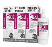 Hylo Dual Intense - 3 Pack - Eye Drops for Long-Lasting, Intensive Lubrication and Instant Relief for Itchy, Burning Sensation and Severe Dry Eyes - Preservative Free - 3x300 Measured Doses