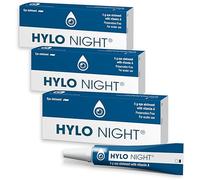 HYLO Night Eye Ointment - 3 Pack - Preservative & Phosphate-Free Eye Cream for Dry Eyes While Sleeping - 3x5g