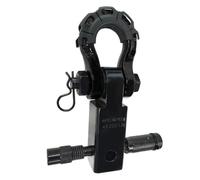 HYLQGMI Heavy Duty Vehicle Tow Hook With Shackle Mount Loop End Painted Finish Rounded Opening Reduces Strap Wear Rated For 45000 Line Pull Suitable For Truck SUV, Black