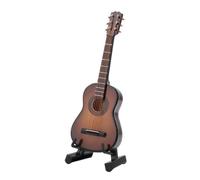HYLQZAT Decorative musical instrument models Classical Guitar Model Wooden Miniature Musical Instrument Ornament Craft Decoration For Bedroom Living Room Office(A10cm)