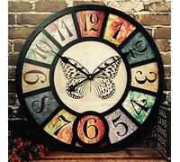 HYLR 38cmliving room wall clock Retro Industrial style Creative restaurant bar coffee shop decoration Wall hanging Watches and clocks use in the office, home or kitchen