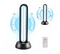 HYLR UVC Germicidal uv lamp Remote Control Timer Radar Sensing Device Disinfection UV Sterilizer Cleans Air Ozone & Free Kill Remover Mold Flu. Bacterial dust Mites Germ UV Light 65W(Remote+Ozone)