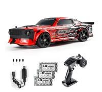 Hylukon 1:14 Scale Remote Control Drift RC 2.4 GHz 35km/h High-Speed 4WD Electric Vehicle with LED Lights, RC390 Strong Magnetic Motor Racing for Teens Adults