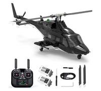 Hylukon 1:34 Scales GPS RC Helicopter, 6G Flybarless Brushless Motors, Optical Flow Lidar Positioning, Signal-Loss Protection, One-Key Return, 9CH High-Simulation Scale Model Helicopter