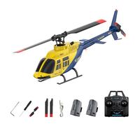 Hylukon A60 RC Helicopter Heli Aileronless, 4 Channel Remote Control Helicopters for Adult, 1:42 Scale 2.4G 6-Axis Gyro Aircraft Plane with Altitude Hold One Key Takeoff Landing (Yellow and Blue)