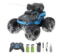 Hylukon Amphibious RC Car, 3 in 1 Remote Control Car, RC Boat & Water Gun, Adjustable Speed, Water Proof All Terrian Pool Toy Vehicles, Gesture Sensing Off Road Toy Truck for Teens (2 Batteries)