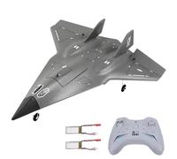Hylukon FX9672 RC Airplane, EPP Foam 2.4G Remote Control Fighter Jet with 6 Axis Gyro, 4CH Remote Control Plane Indoor Outdoor Flying Toy for Beginners Adults (Grey)
