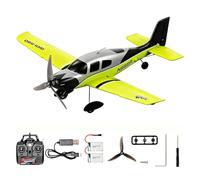 Hylukon RC Airplane, 5CH EPP Foam Remote Control Plane with Brushless Motor, LED Lights, Timer Alert, 2.4G Self Balance RC Aircraft Easy to Fly for Beginners Adults (Green 2 Batteries)