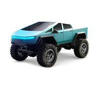 Hylukon RC Crawler, 1:18 Scale RC Pickup, 4WD 25KM/H High Speed All Terrain Off-Road Crawler with 7 Kinds LED Lights, 370 Carbon Motor, Ind (Metallic Green)