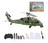 Hylukon RC Helicopter, 4CH Single Rotor Remote Control Airplane with Altitude Hold, One Key Takeoff Landing, Optical Flow Position, Simulated Military Model Helicopter for Adults (Green)