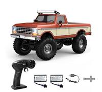 Hylukon RC Rock Crawler, 1/16 Scale 2.4GHz Remote Control Pickup with LED Lights, 4WD RC Off-Road Vehicle for Adults Beginners (orange)