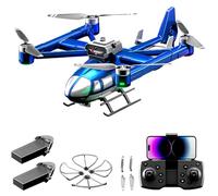 Hylukon Remote Control Quadcopter with Dual Camera 720P Brushless Motor 2.4GHz Airbus Quadcopter Five Sided Obstacle Avoidance Optical Flow Hovering Orbit Flight Gift for Kid Adult Blue 2 Battery