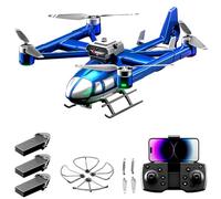 Hylukon Remote Control Quadcopter with Dual Camera 720P Brushless Motor 2.4GHz Airbus Quadcopter Five Sided Obstacle Avoidance Optical Flow Hovering Orbit Flight Gift for Kid Adult Blue 3 Battery