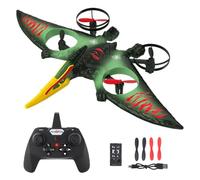 Hylukon Wing Loong Remote Control Airplane, 2.4G Foam Quadcopter with 360° Flips, One Key Takeoff and Landing, LED Lights, Headless Mode, Cool Stunt Glider for Kids Adults (Green 1 Battery)