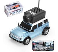 Hylukon WLtoys 1:64 Mini RC Cars, 2.4G FPV Remote Control Car with 720P HD Camera, Gyro, LED Ambient Light, APP Controlled Drifting Car for Adults (Blue)