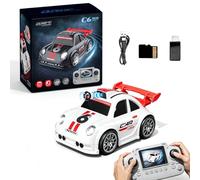Hylukon WLtoys Mini RC Drift Cars, Remote Controlled Drift Car with Follow and Escape Modes, Tabletop Drifting RC Car with Real-Time Camera Transmission, Dynamic Light and Sound Effects (White)