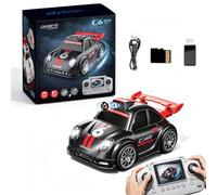 Hylukon WLtoys Mini RC Drift Cars, Remote Controlled Drift Car with Follow and Escape Modes, Tabletop Drifting RC Car with Real-Time Camera Transmission, Dynamic Light and Sound Effects (Black)