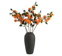 HYLYING 3 Pcs Artificial Kumquat Branches 80cm Simulation Kumquat Bouquet Greenery Plants Artificial Fruit Branch for Home Garden Wedding Party Decoration