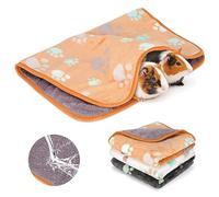 HYLYUN Waterproof Guinea Pig Blankets, 3 Pack Washable Small Animal Fleece Cage Liners Pet Soft Sleep Mat Pad Cover Warm Flannel Throw for Hamster Guinea Pig Rabbit Chinchilla Hedgehog Ferret -90*60cm
