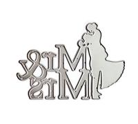 HYMAIPROSPERITY 1 Piece Mr&Mrs Bride Metal Die Cuts DIY Craft Wedding Card Making Template