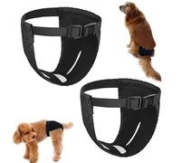 HYMAIPROSPERITY 2Pcs Protective Mesh Dog Season Sanitary Pants - Breathable Dog Diaper for Female Dogs in Heat