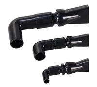 HYMAIPROSPERITY 3Pcs Plastic Aquarium Pump Nozzle 360°Rotating Water Return Outlet Nozzles Adjustable Water Outlet Tube Pump Fitting for Fish Tank and Aquarium (Black)